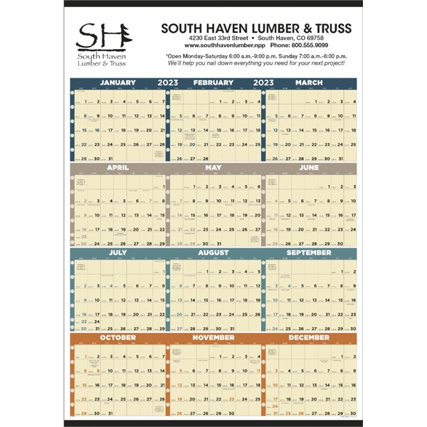 Time Management Span-A-Year - Non-Laminated 2023 Calendar | Brand Blvd